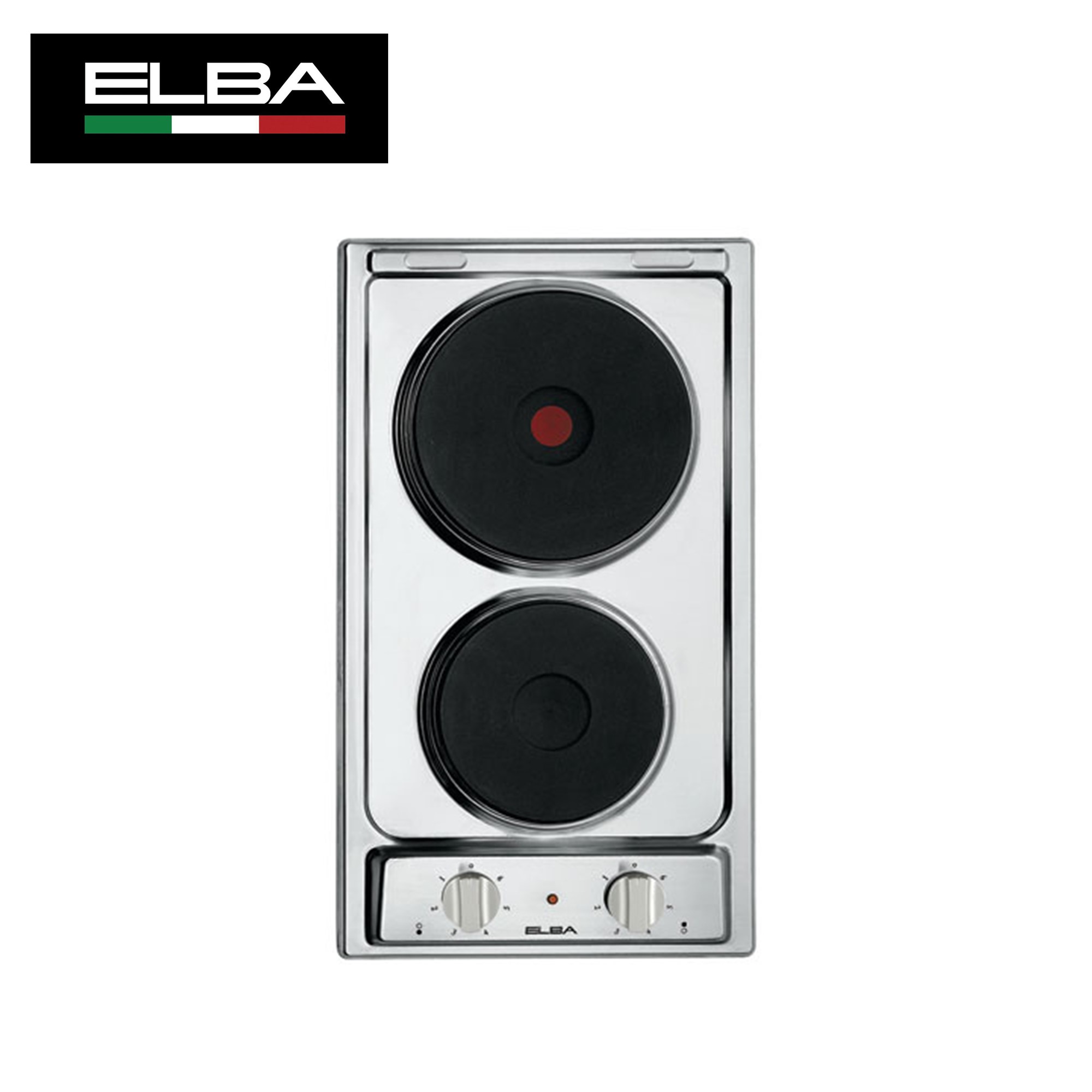 ELBA Built-In Cooktop Stainless Steel Design with 2 Electric Hotplates 30cm E230-020X