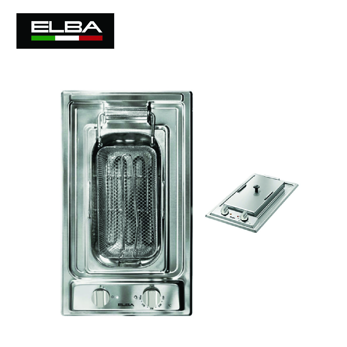 Elba Built-In Cooktop Electric Deep Fryer Stainless Steel Design 30cm E230-610X
