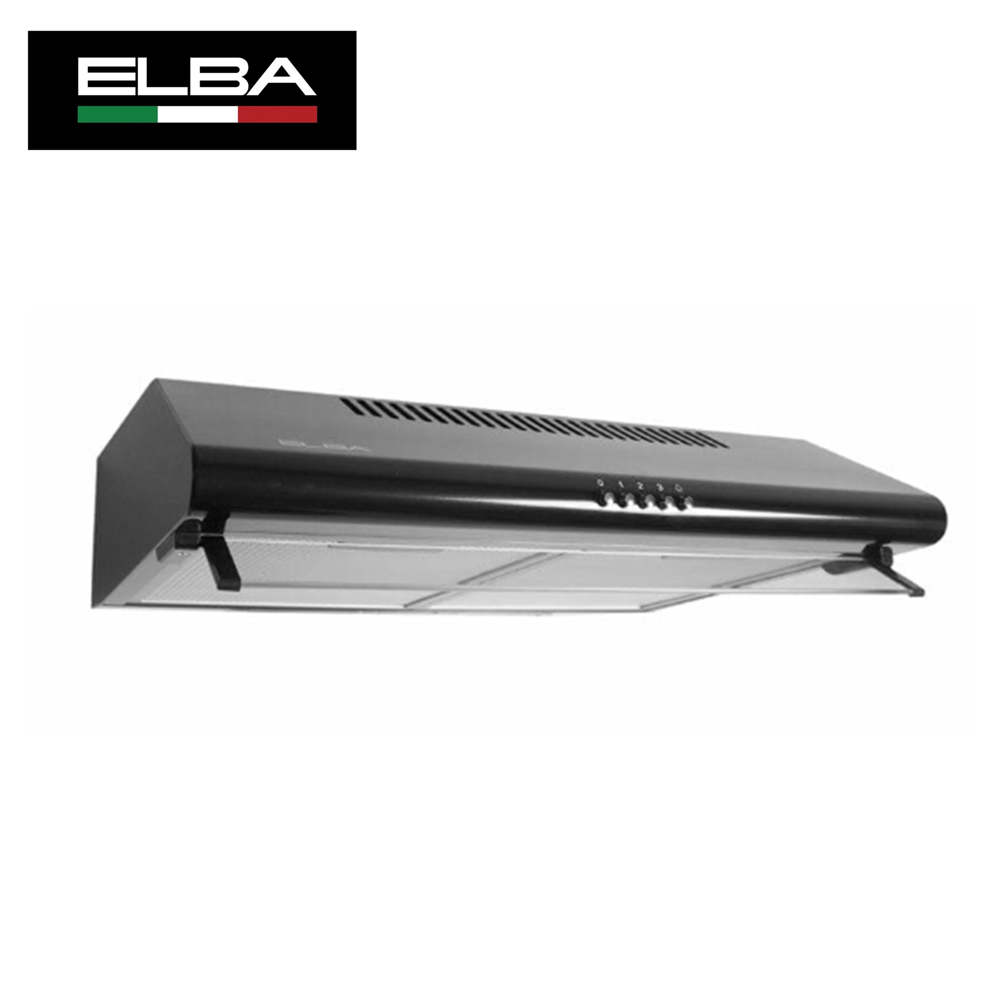 Elba Rangehood Wall Mount Traditional Hood in Black Painted Body Finish 60cm 506A-60 BK